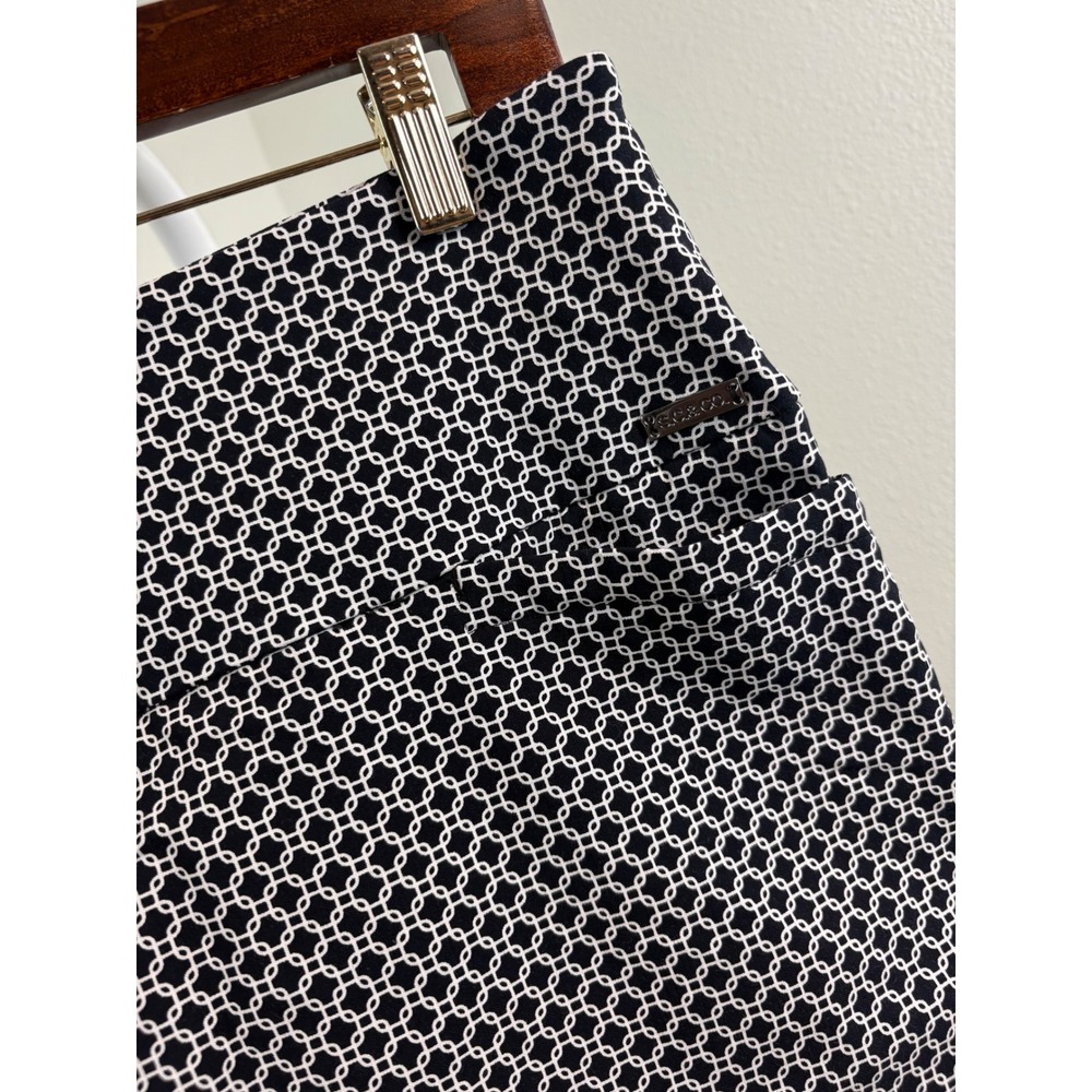 S.C. & CO. Womens Black White Geometric Chain Link Print Skort Size Medium M - Picture 2 of 8